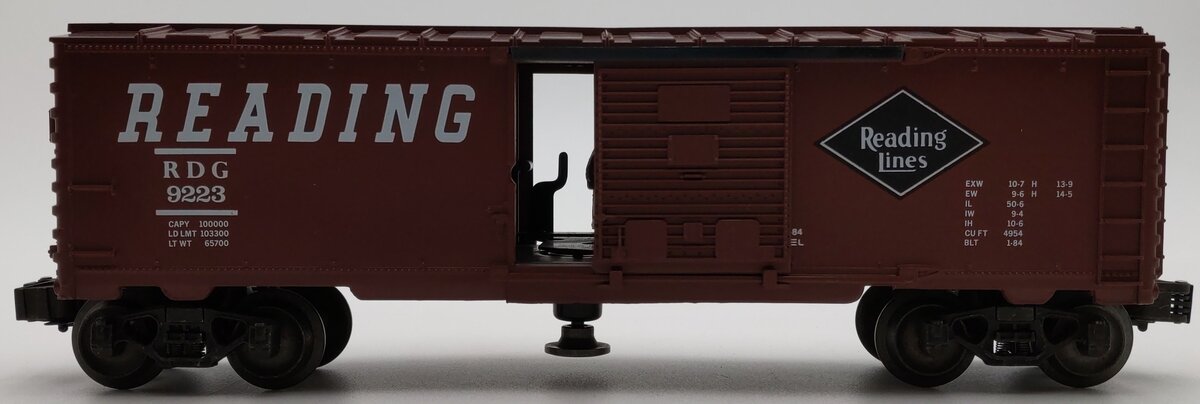 Lionel 6-9223 O Gauge Reading Operating Boxcar LN/Box