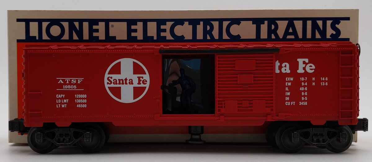Lionel 6-19805 O Gauge Atchison Topeka Santa Fe Operating Boxcar LN/Box