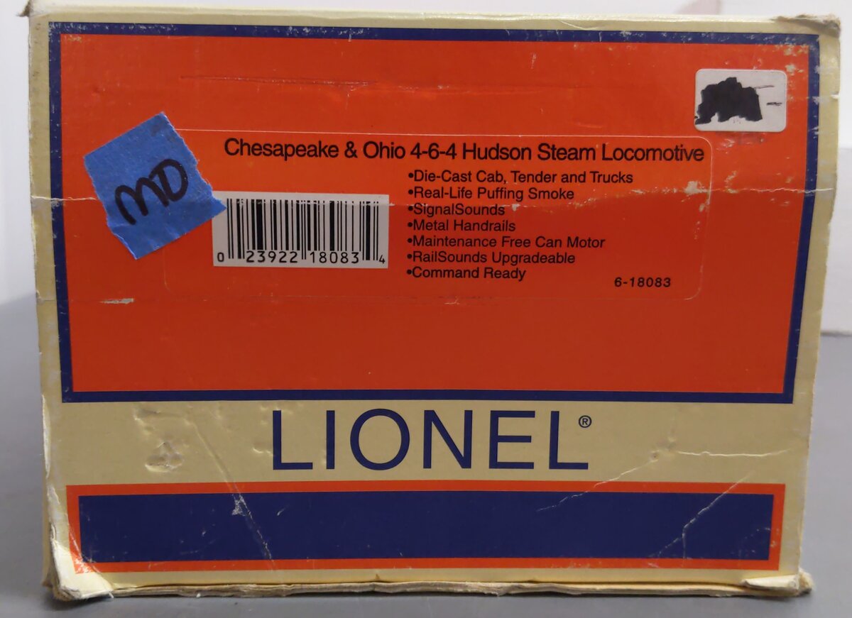 Lionel 6-18083 Chesapeake & Ohio Hudson 4-6-4 Steam Locomotive and Tender #305 LN/Box