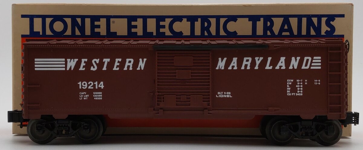 Lionel 6-19214 O Gauge Western Maryland Boxcar #19214 LN/Box