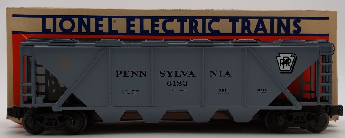 Lionel 6-6123 O Gauge Pennsylvania 4-Bay Covered Hopper #6123 LN/Box