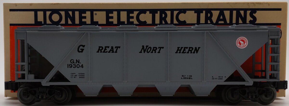 Lionel 6-19304 O Gauge Great Northern Covered Quad Hopper Car #19304 LN/Box