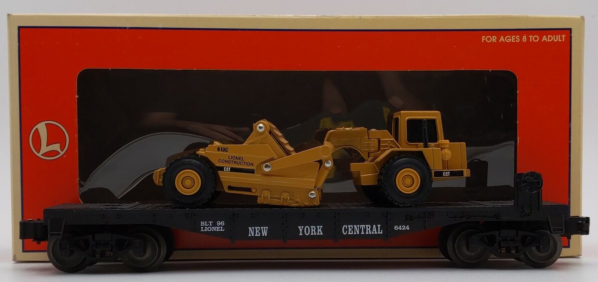 Lionel 6-16954 O Gauge New York Central Flatcar with ERTL Scraper #6424 EX/Box