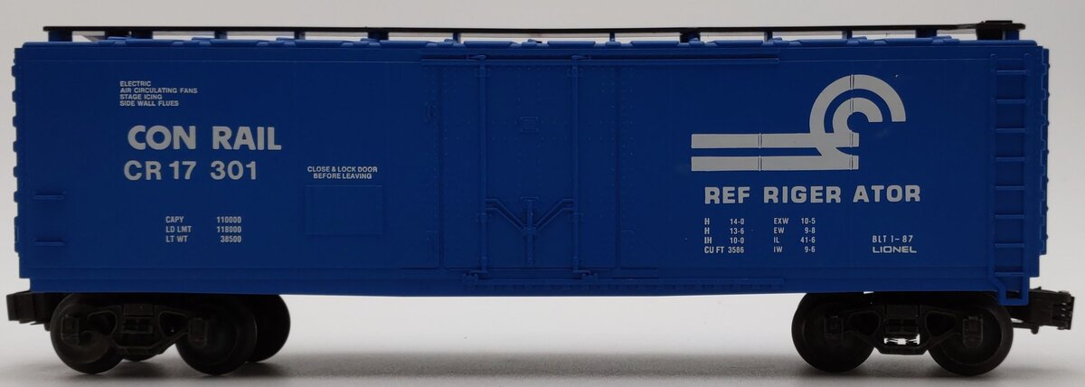 Lionel 6-17301 O Gauge Conrail Standard Reefer EX/Box