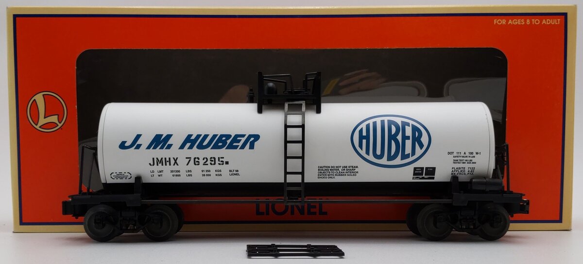 Lionel 6-17913 O Gauge JM Huber Unibody Tank Car #76295 EX/Box