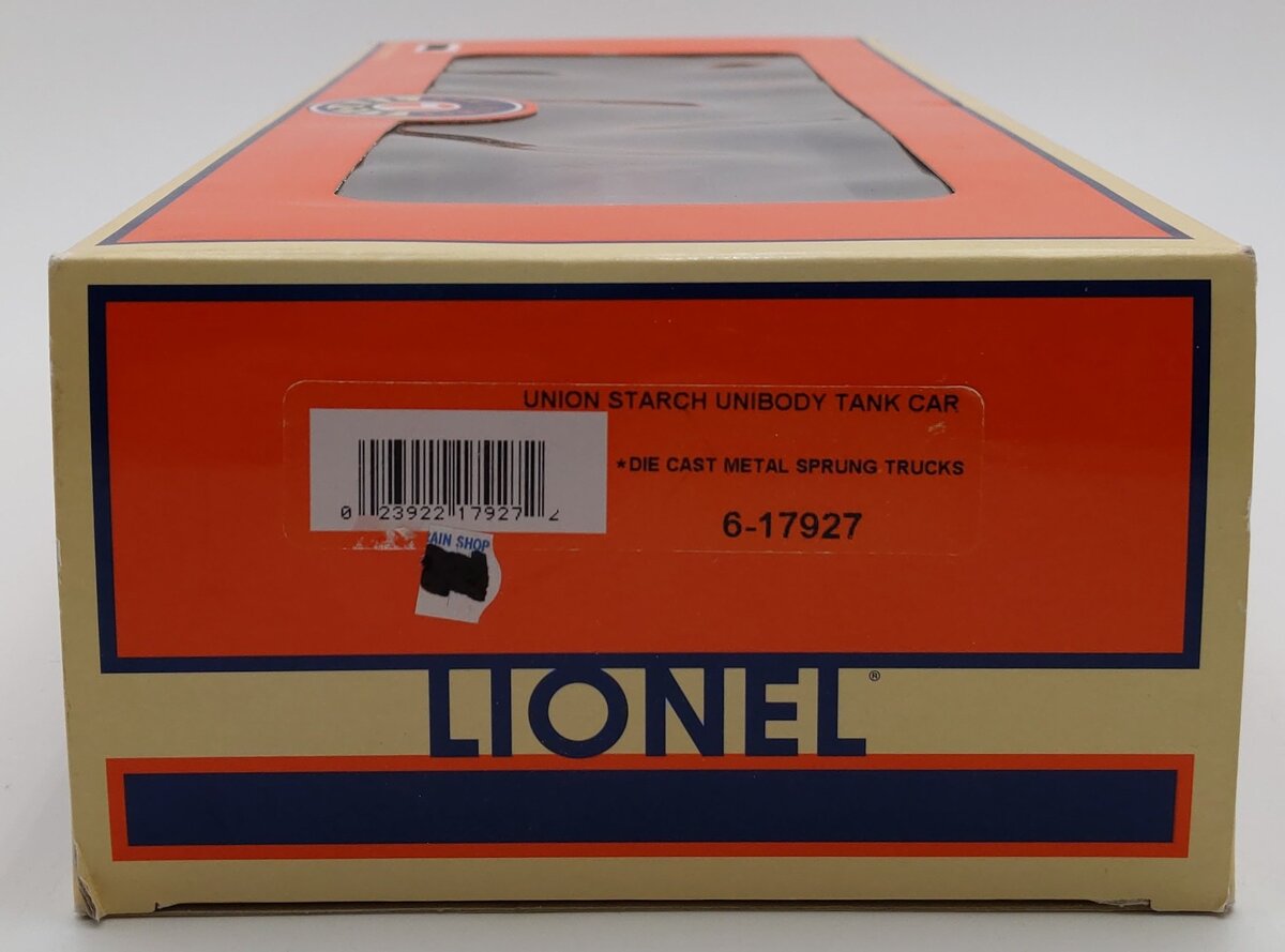 Lionel 6-17927 O Gauge Union Starch Unibody Single Dome Tank Car #59137 LN/Box