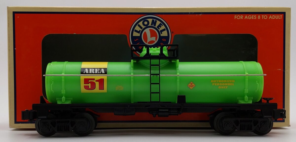 Lionel 6-19643 Alien Area 51 Single Dome Tank Car LN/Box