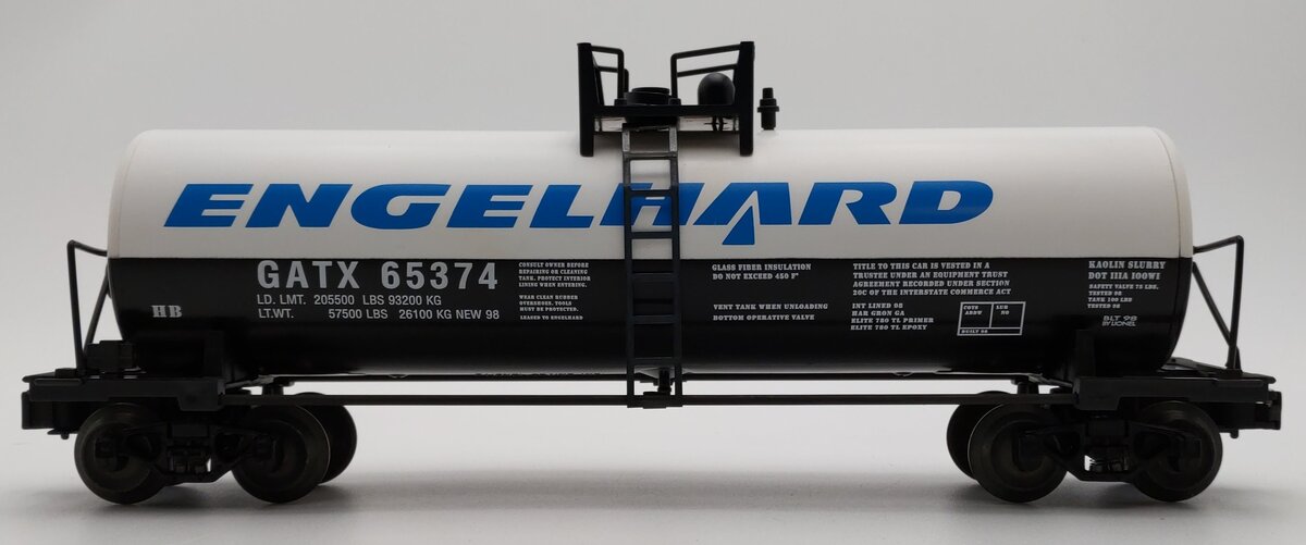 Lionel 6-17914 O Gauge Engelhard Unibody Tank Car #65374 EX/Box