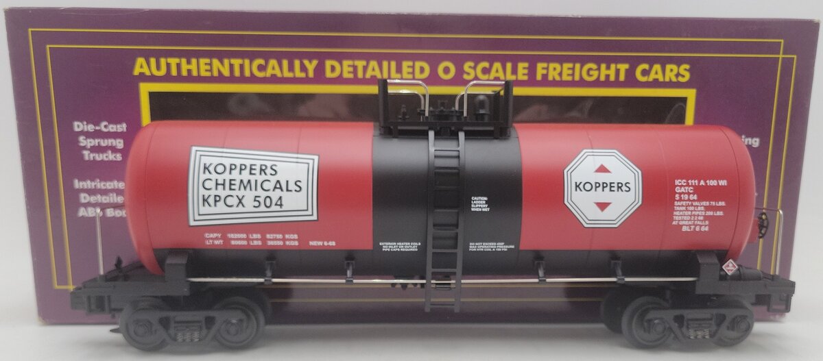 MTH 20-96059 O Koppers Tank Car #504 EX/Box