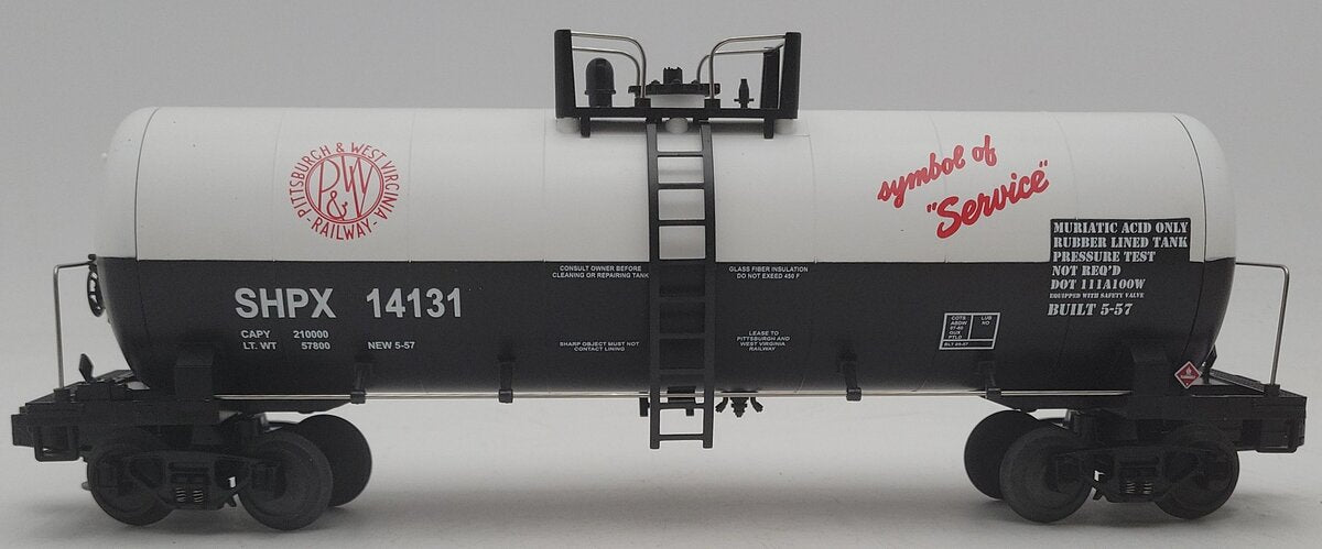 MTH 20-96028 O Gauge Pittsburgh & West Virginia Tank Car #14131 EX/Box