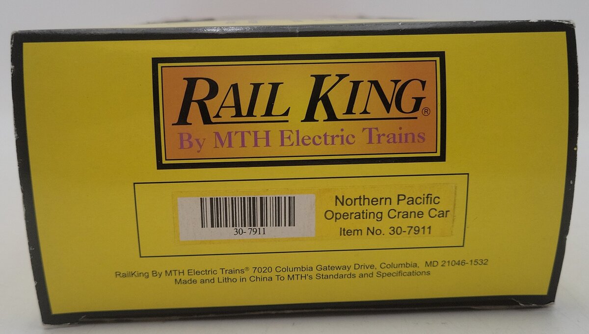 MTH 30-7911 O Gauge Northern Pacific Operating Crane Car #10970 EX/Box