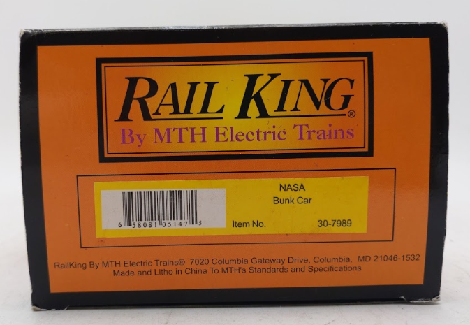 MTH 30-7989 O Gauge NASA Bunk Car LN/Box