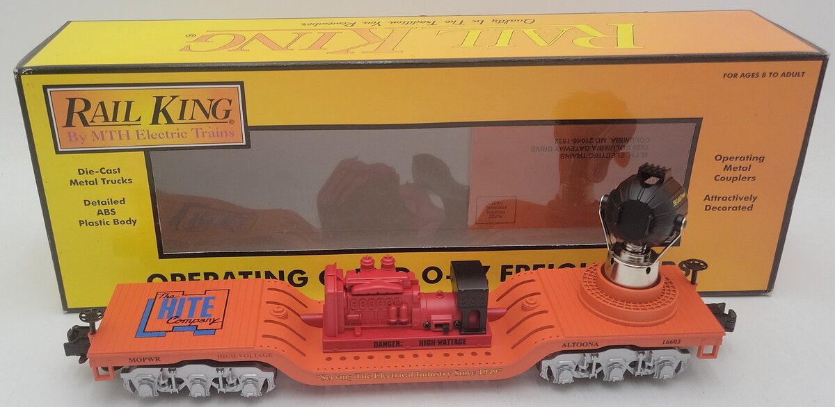 MTH 30-7965 O Gauge Big Mo Searchlight Car #16603 EX/Box