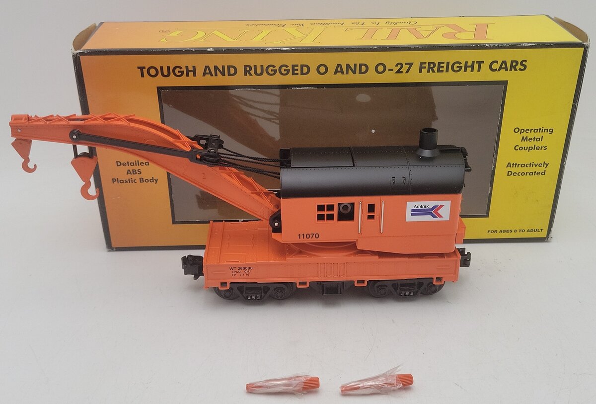 MTH 30-7918 O Gauge Amtrak Crane Car EX/Box