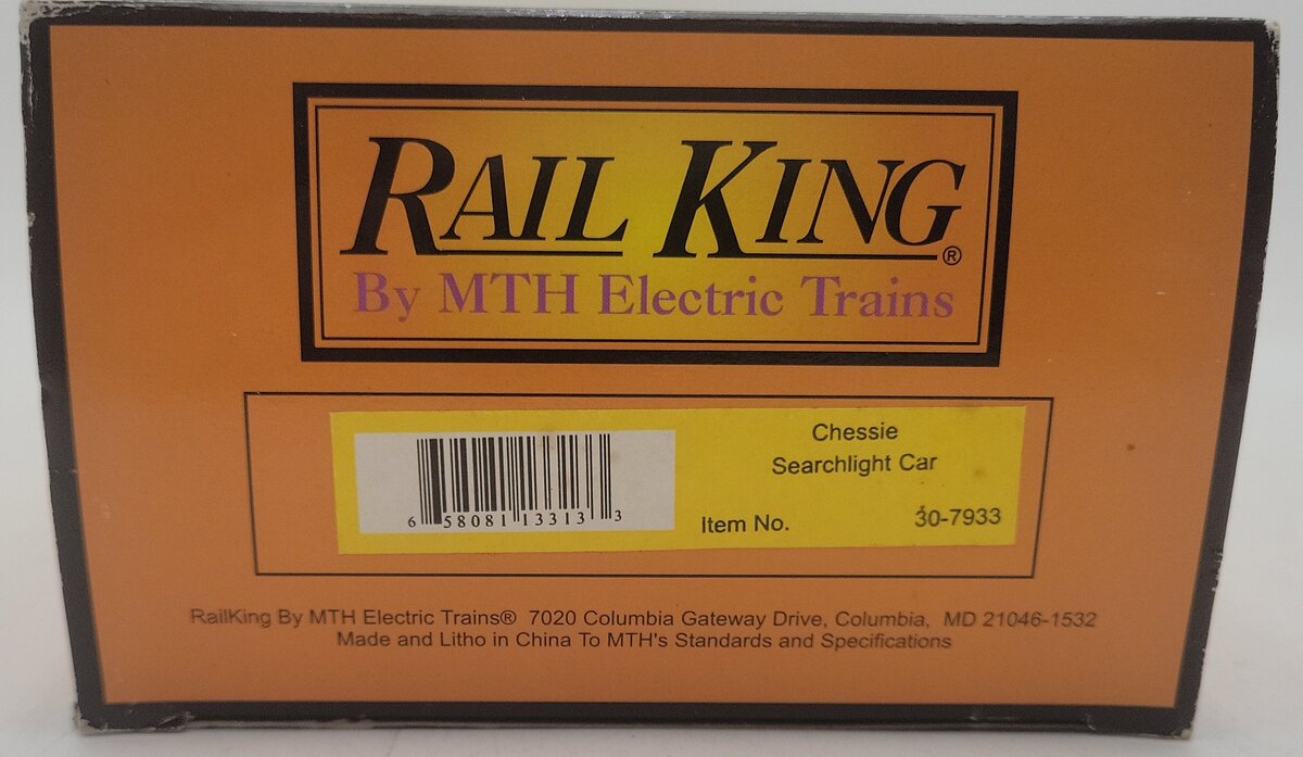 MTH 30-7933 O Gauge Chessie Searchlight Car EX/Box
