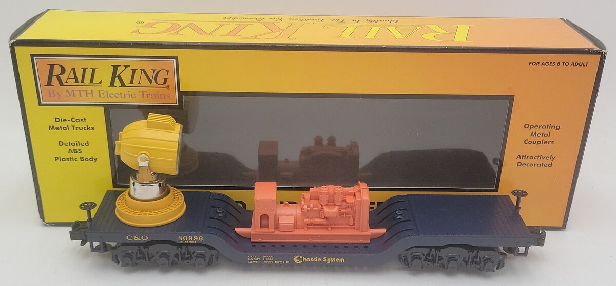 MTH 30-7933 O Gauge Chessie Searchlight Car EX/Box