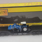 MTH 30-7622 O Gauge Depressed Center Flat w/ Ertl New Holland Tractor #21136 EX/Box