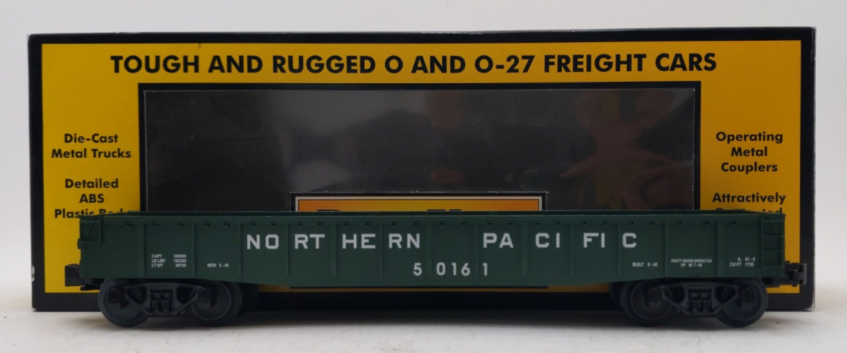 MTH 30-7210 O Gauge Northern Pacific Gondola w/ Crate Load LN/Box