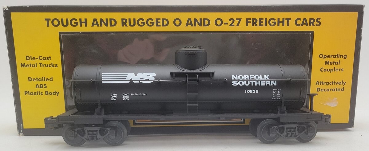 MTH 30-7312 O Gauge Norfolk Southern Single Dome Tank Car #10238 EX/Box