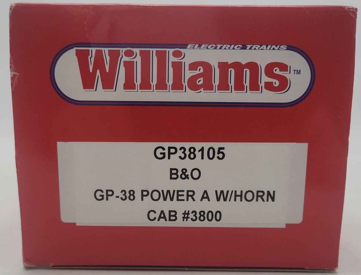 Williams GP38105 Baltimore & Ohio Powered A Unit with Horn EX/Box