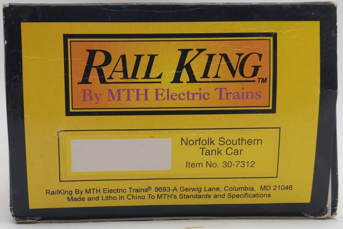 MTH 30-7312 O Gauge Norfolk Southern Single Dome Tank Car #10238 EX/Box