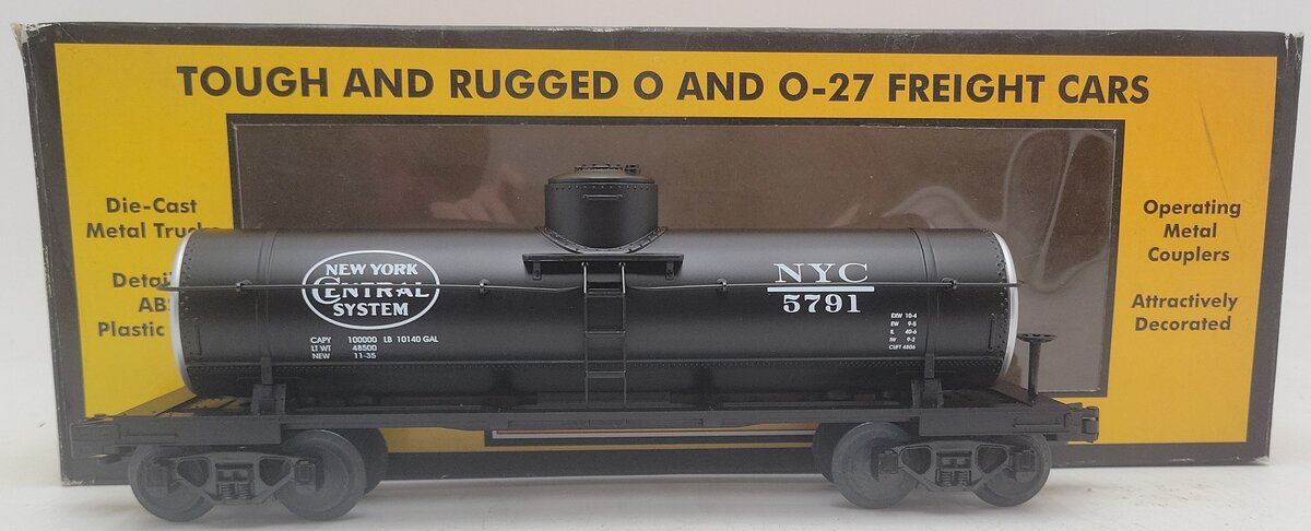 MTH 30-7310 New York Central Semi-Scale Tank Car #5791 EX/Box