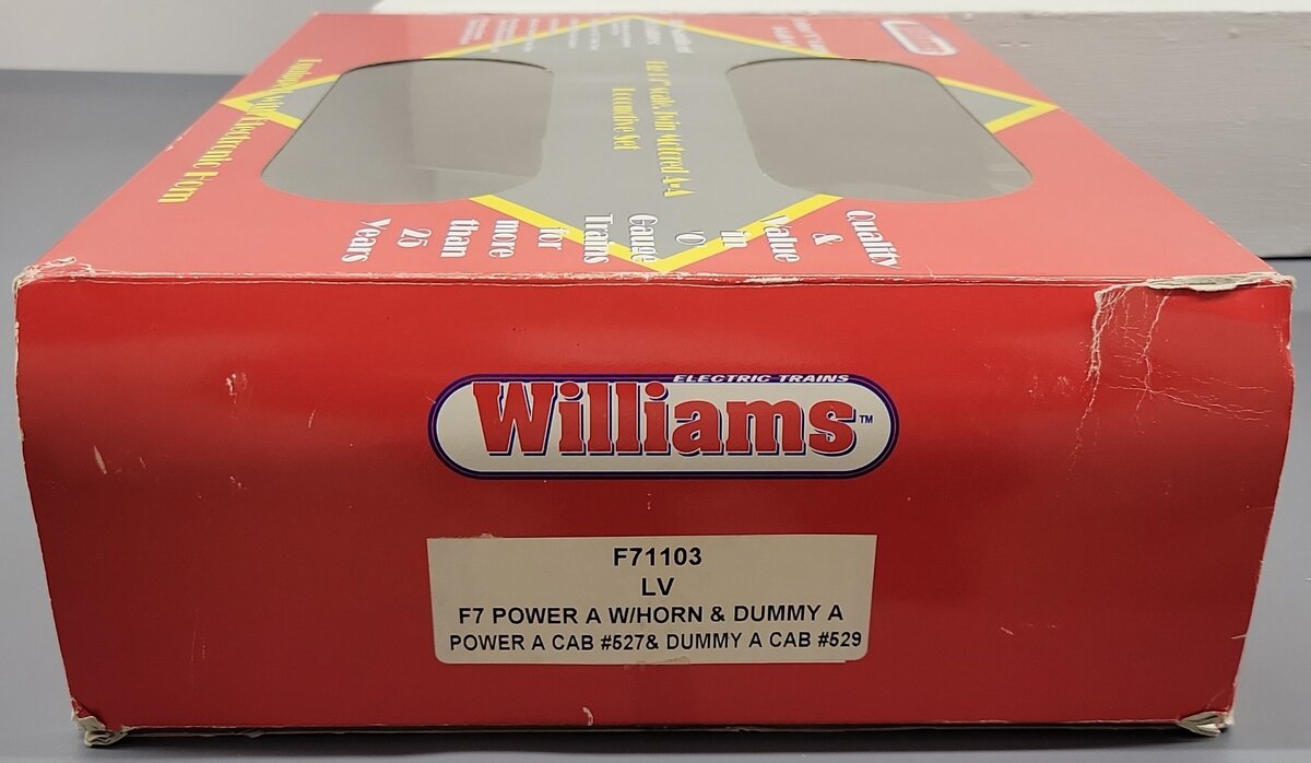 Williams F71103 Lehigh Valley F-7 AA Diesel Loco. Set EX/Box