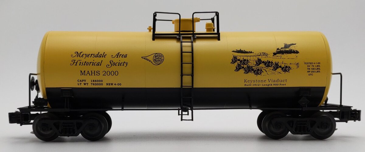 Weaver MAHS-2000 O Meyersdale Area Historical Society Keystone Viaduct 40' Tank EX/Box