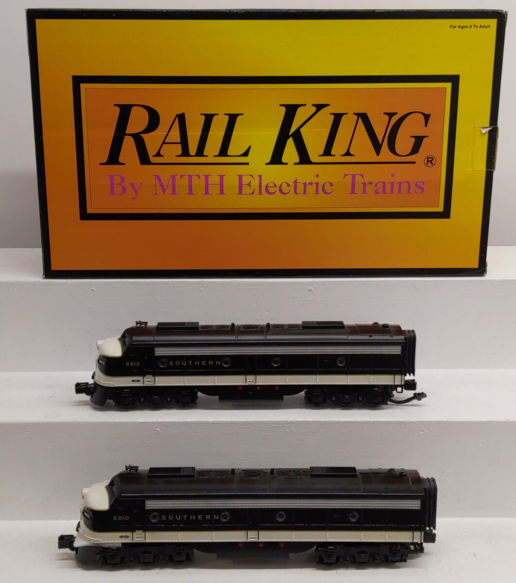 MTH 30-2839-1 Southern E-8 AA Diesel Engine Set w/Proto-Sound 2.0 #6910/6912 EX/Box