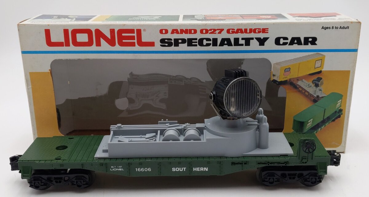 Lionel 6-16606 O Gauge Southern Operating Searchlight Car LN/Box