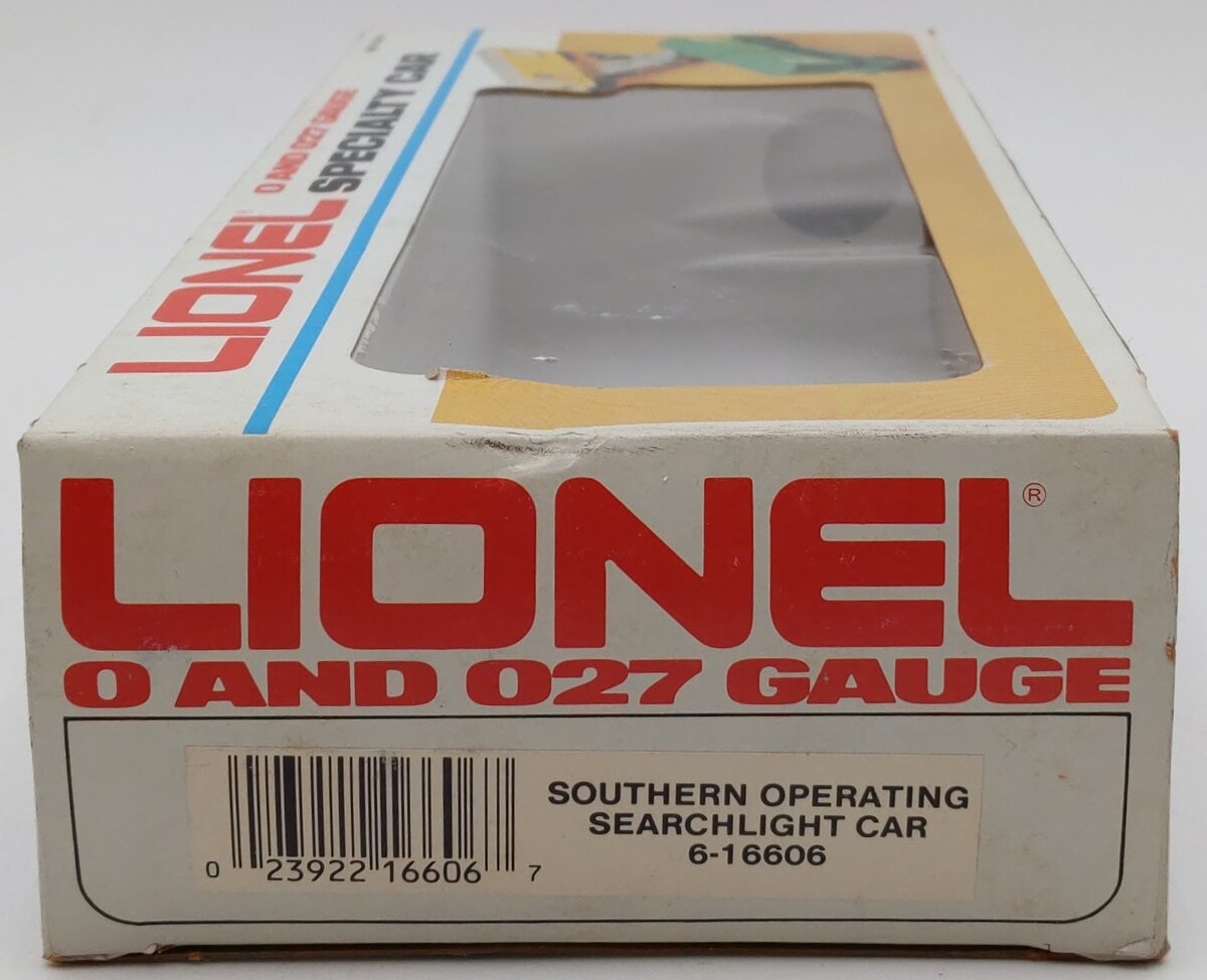 Lionel 6-16606 O Gauge Southern Operating Searchlight Car LN/Box