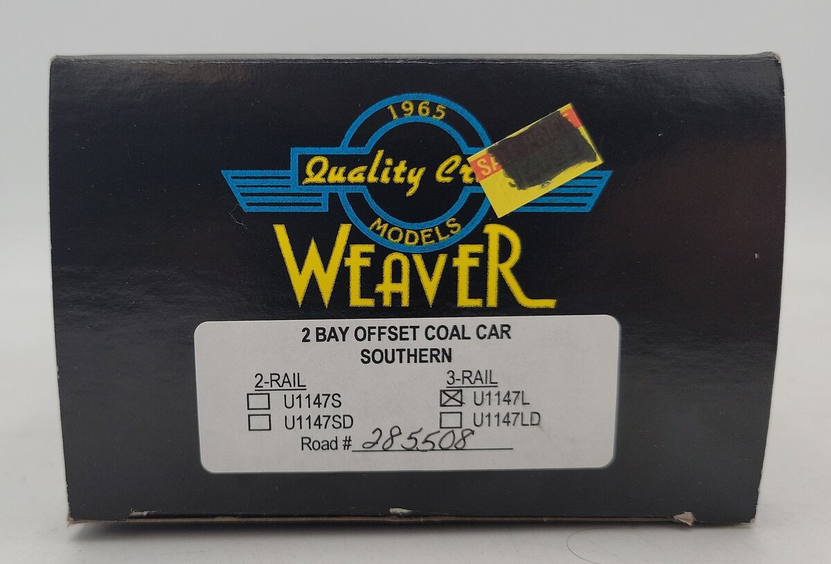Weaver U1147L O Scale Southern 2 Bay Offset Coal Car #285508 LN/Box