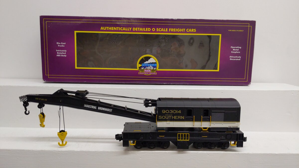 MTH 20-98524 O Gauge Southern Crane Car #903014 EX/Box