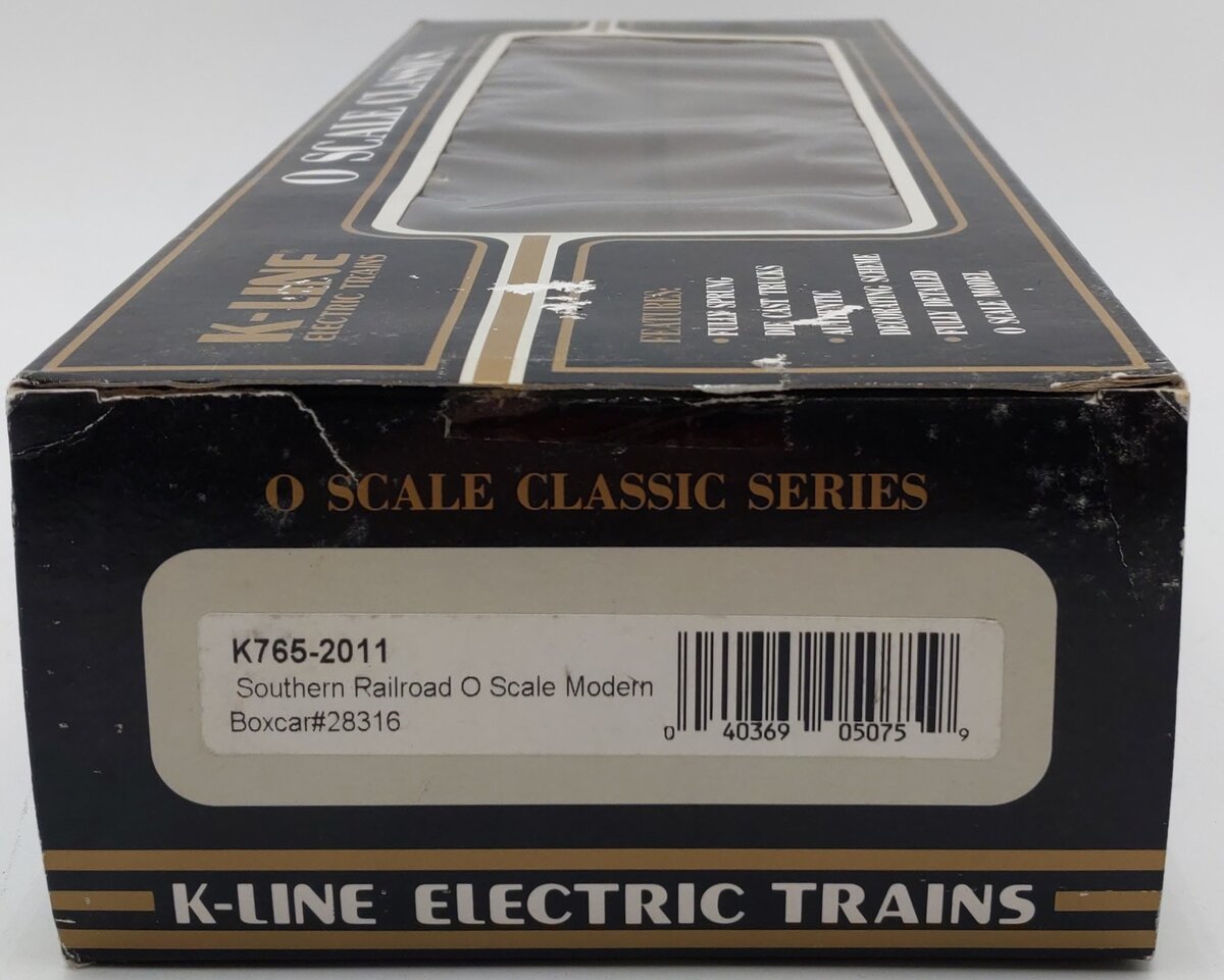 K-Line K765-2011 O Gauge Southern Boxcar #28316 LN/Box