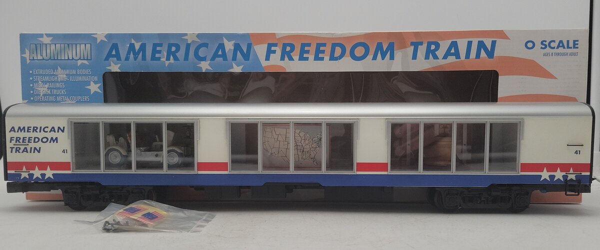 K-Line K4601-30041 O American Freedom Train 18" Aluminum Showcase Car #41 EX/Box