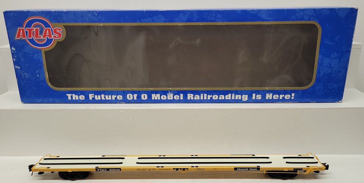 Atlas 6975-2 O Scale 89‘ 4“ Flatcar Trailer Train #922140 LN/Box