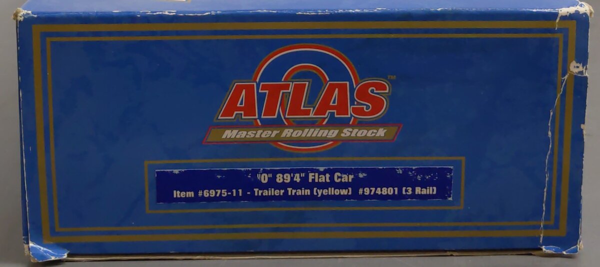 Atlas 6975-11 O Gauge Yellow Trailer Train Flat Car No. 974801 LN/Box
