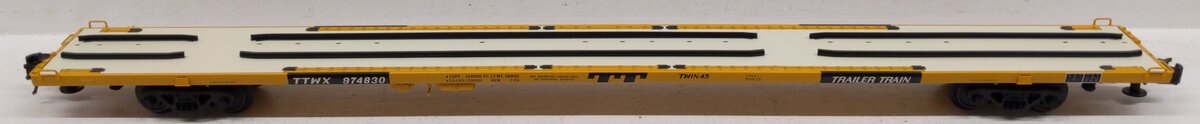 Atlas 6975-12 O Gauge Yellow Trailer Train Flat Car No. 974830 LN/Box