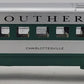 K-Line K4586-0812 O Gauge Southern "Charlottesville" Passenger Car #812 LN/Box