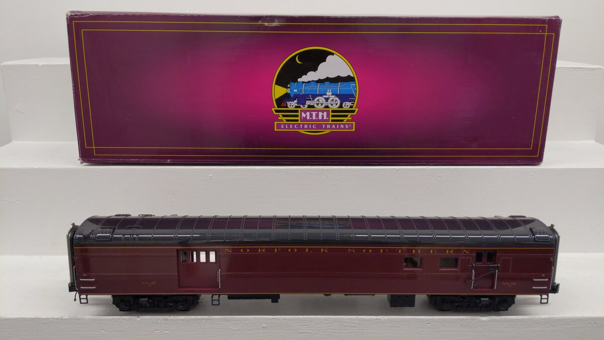 MTH 20-68265 O Norfolk Southern 70' ABS RPO Passenger Car (Smooth) EX/Box