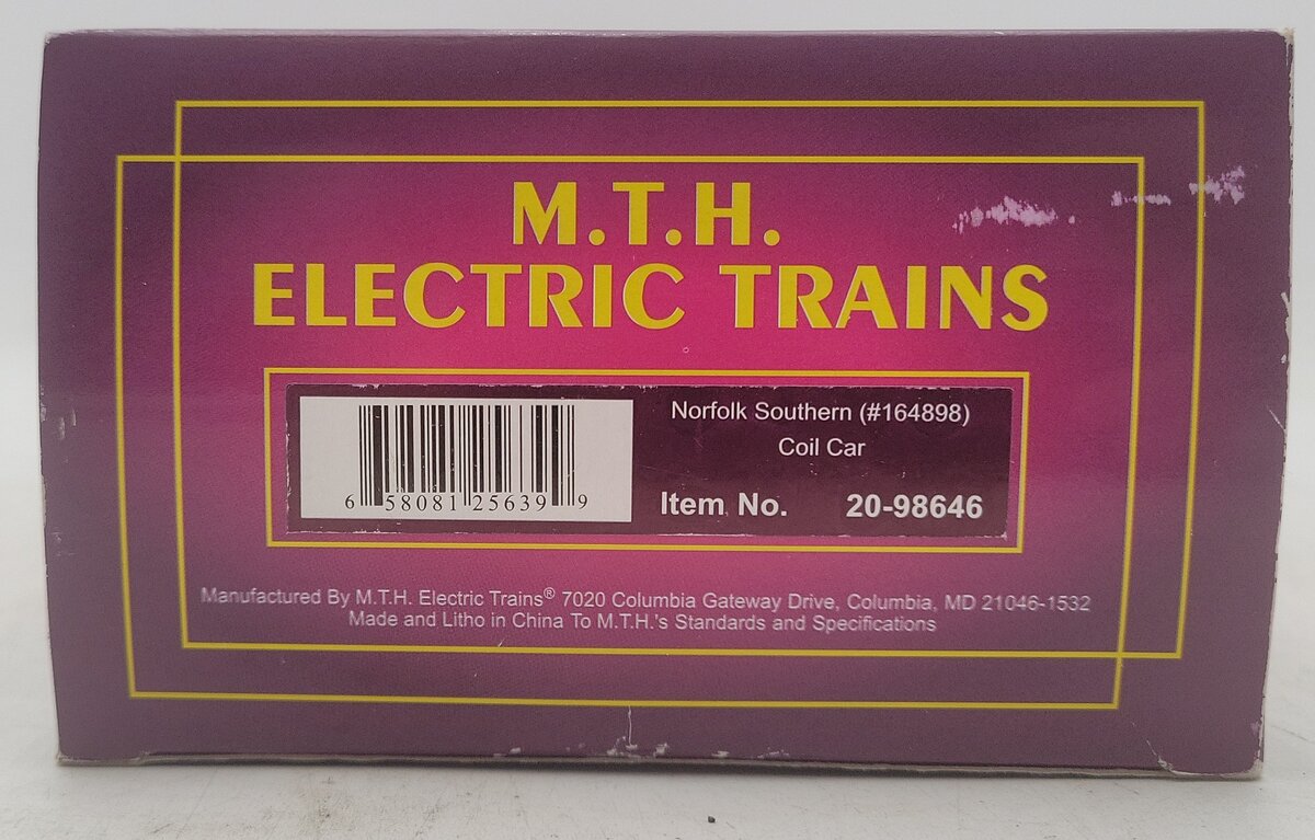MTH 20-98646 O Gauge Norfolk Southern Coil Car #164933 EX/Box