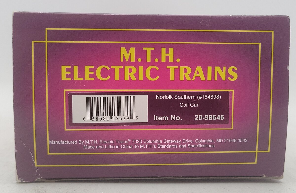 MTH 20-98646 O Gauge Norfolk Southern Coil Car #164933 EX/Box