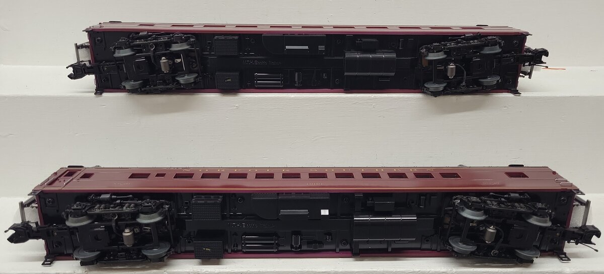 MTH 20-66265 O Norfolk Southern 70' Streamlined Coach/Diner 2-Car Passenger Set LN/Box