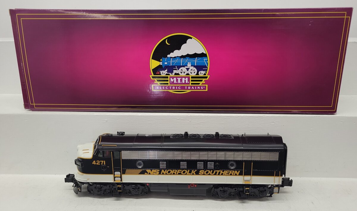 MTH 20-20557-1 O Norfolk Southern F-7 A Diesel Engine #4271 w/PS3 (Hi-Rail) EX/Box