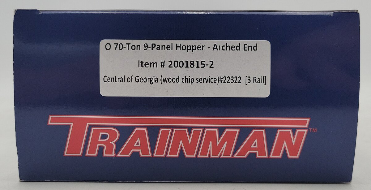 Atlas 2001815-2 O CG 70-Ton 3-Bay Open Hopper Car with Arched End #22322 -3 Rail LN/Box