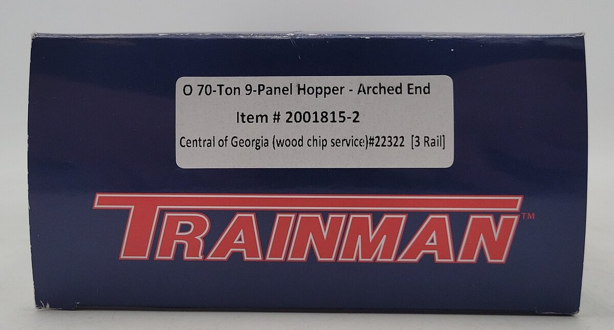 Atlas 2001815-2 O CG 70-Ton 3-Bay Open Hopper Car with Arched End #22322 -3 Rail LN/Box