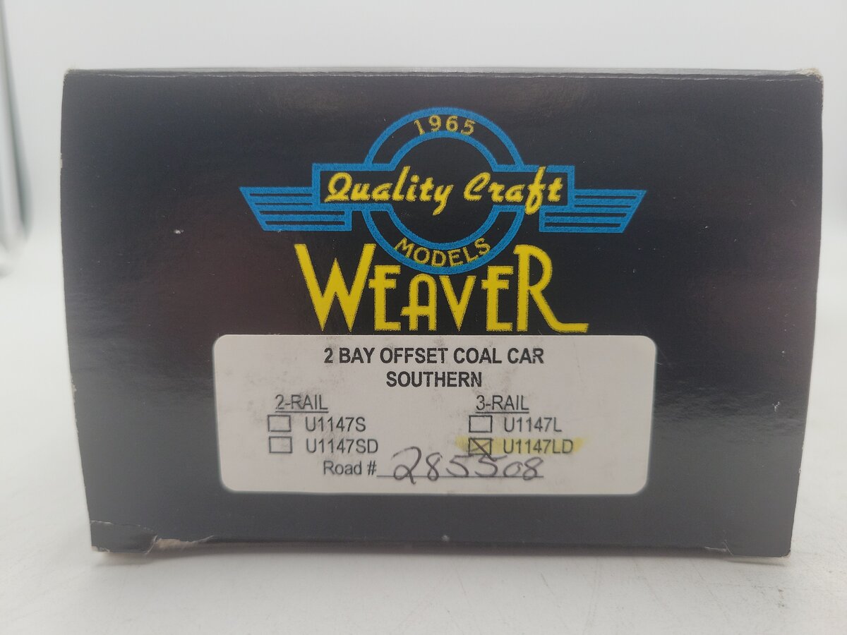 Weaver U1147LD O Scale Southern 2 Bay Offset Coal Car VG/Box