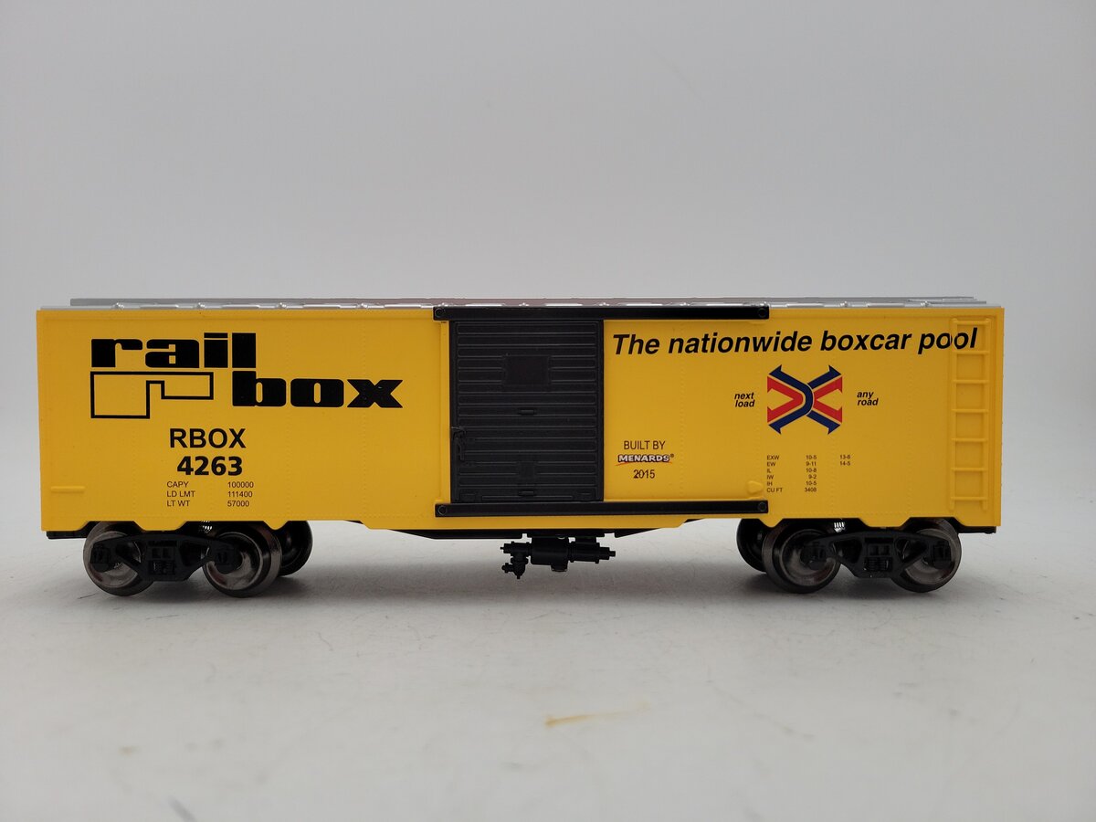Menards 279-2619 O Scale Railbox Boxcar #4263 EX