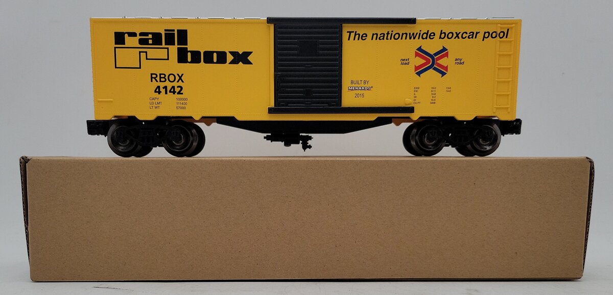 Menards 279-2619 O Gauge The Rail Box Car #4142 LN/Box