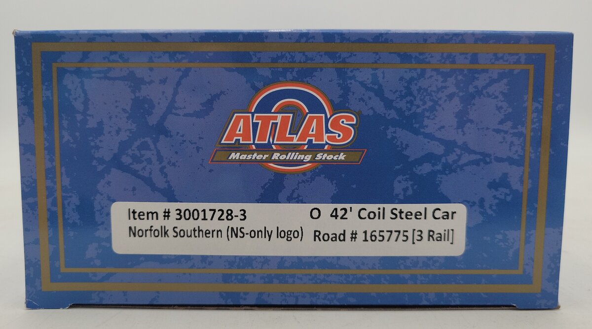 Atlas 3001728-3 O Gauge Coil Steel Car Norfolk Southern #165775 LN/Box